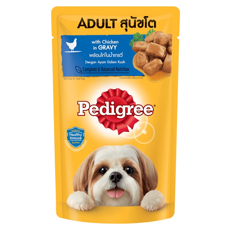 Thức ăn cho chó lớn dạng sốt Pedigree - Vị gà nấu sốt túi 130g 