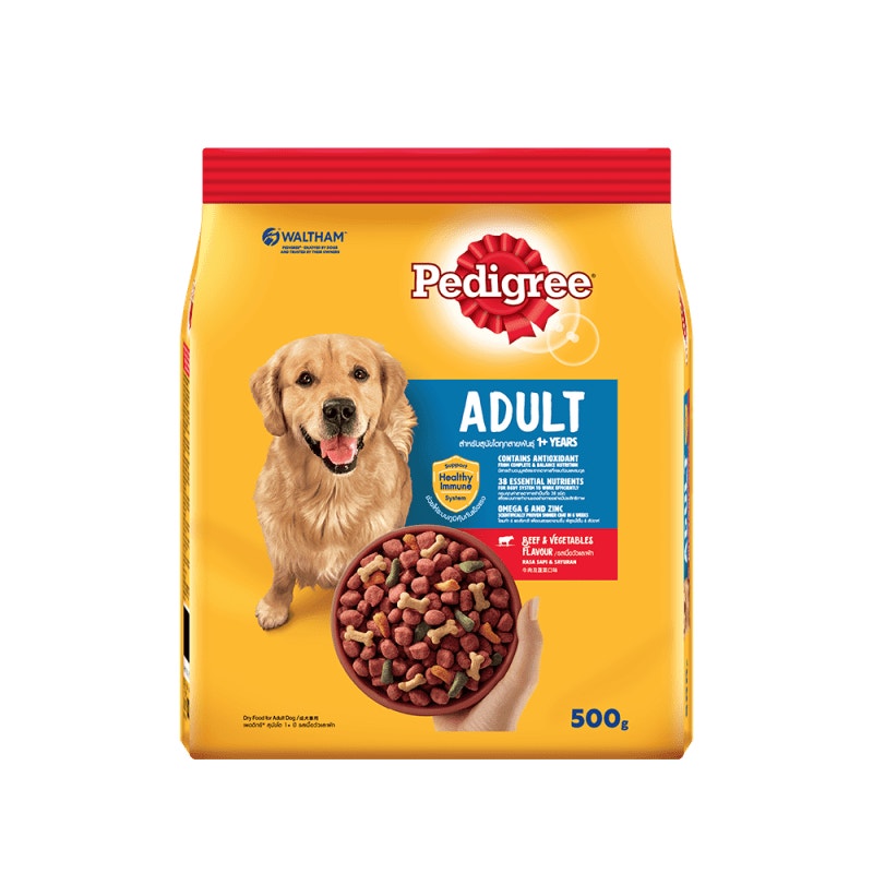 Thức ăn cho chó lớn dạng hạt khô Pedigree - Vị bò và rau củ 1.5kg